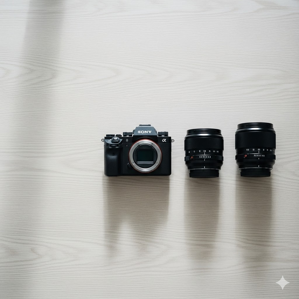 블로그 주인의 의도를 담아 AI로 생성된 카메와와 렌즈가 있는 이미지 